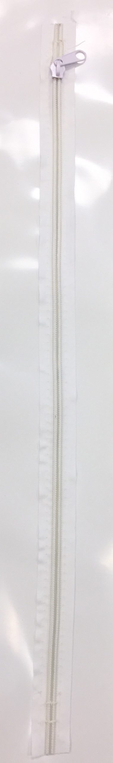 30 in Overall 24 Straight Zipper Self Adhesive Waterproof White