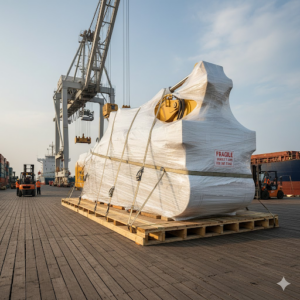 industrial shrink wrap covering equipment for shipment