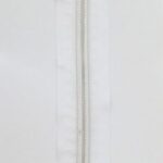 24 in Overall 18 in Straight Zipper Self Adhesive White
