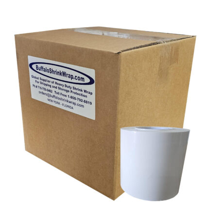 6" x 180' White Shrink Wrap Tape Case of 8 Rolls